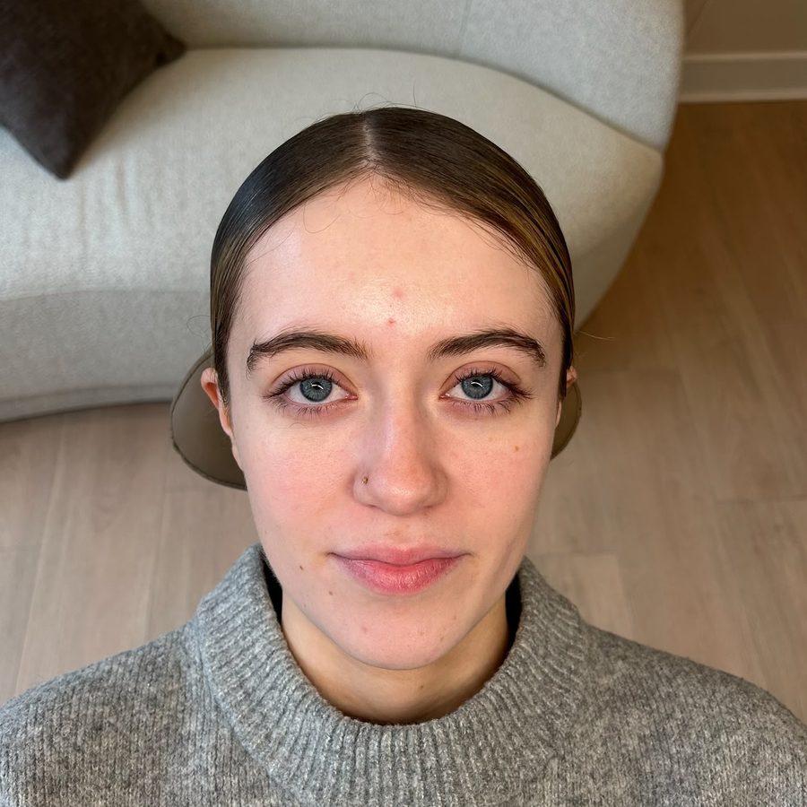 Before brow lamination at Kovara