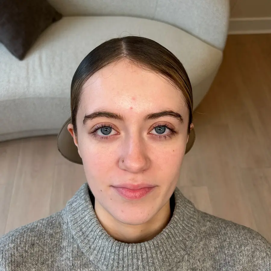 Before brow lamination at Kovara