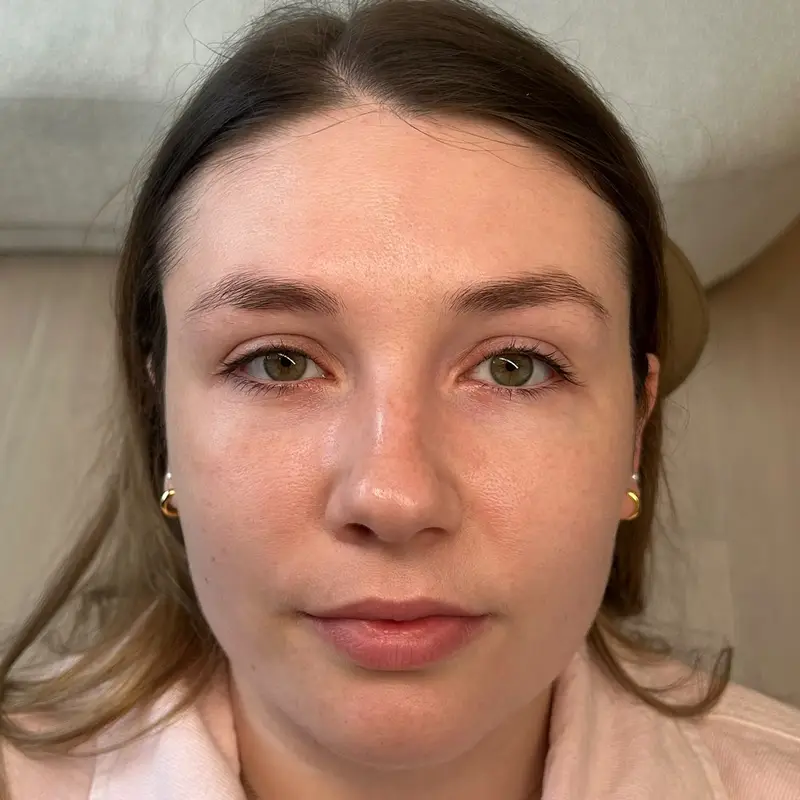 Before brow thread and tint at Kovara
