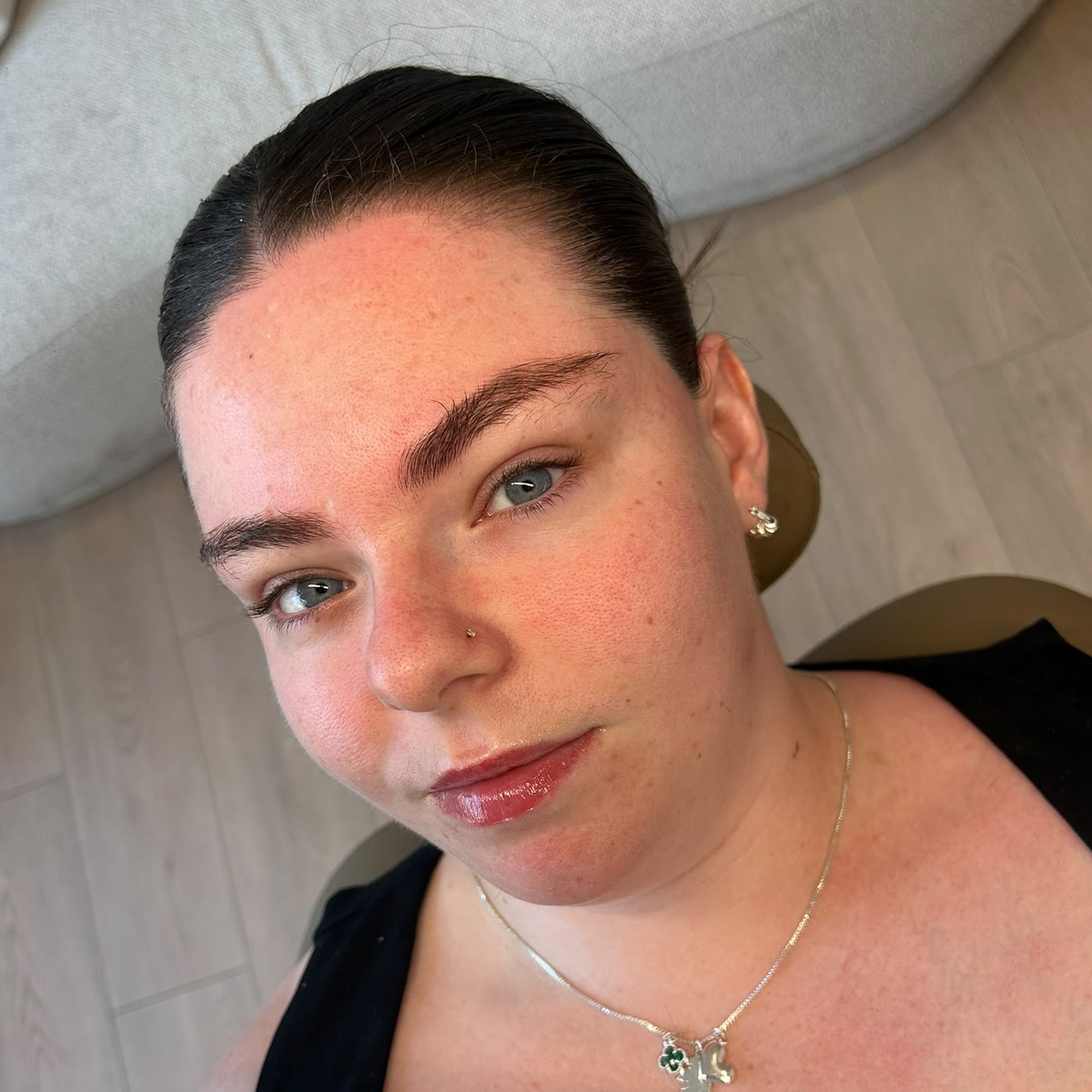 Before brow wax and tint at Kovara